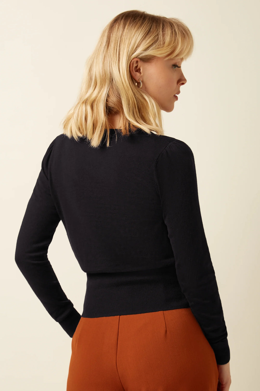 King Louie Cardi V Cocoon Cardigan Sort - Retropiken