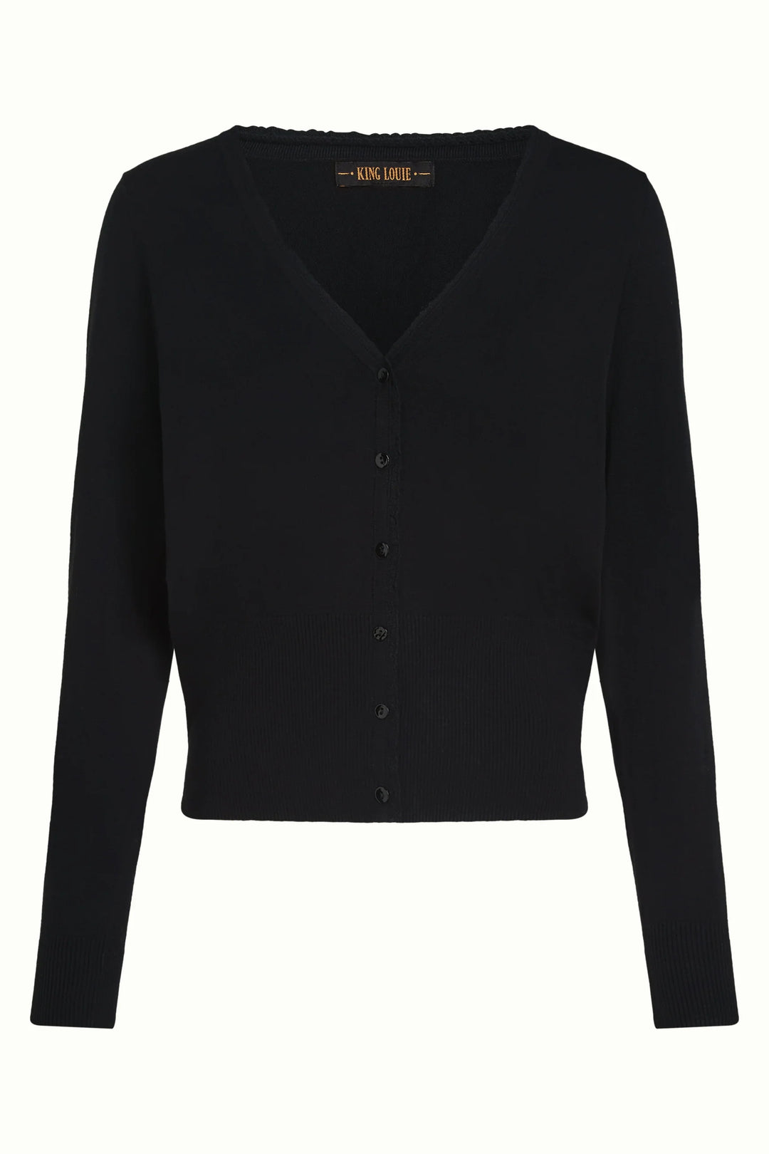 King Louie Cardi V Cocoon Cardigan Sort - Retropiken