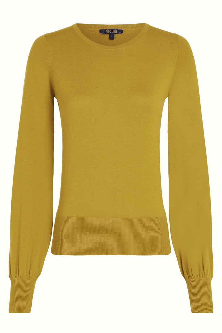 King Louie Bell Sleeve Top Club Curry Yellow - Retropiken