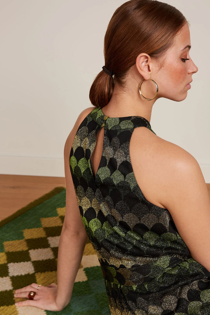 King Louie Virna Diva Jacquard Kjole - Retropiken