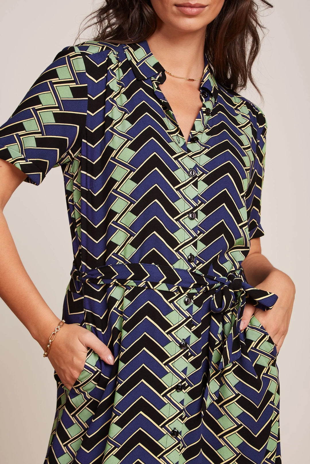 Olive Caen Midi Kjole