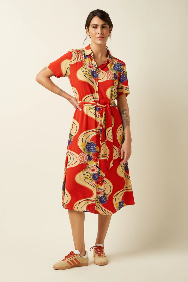 King Louie Olive Dress Ember - Retropiken