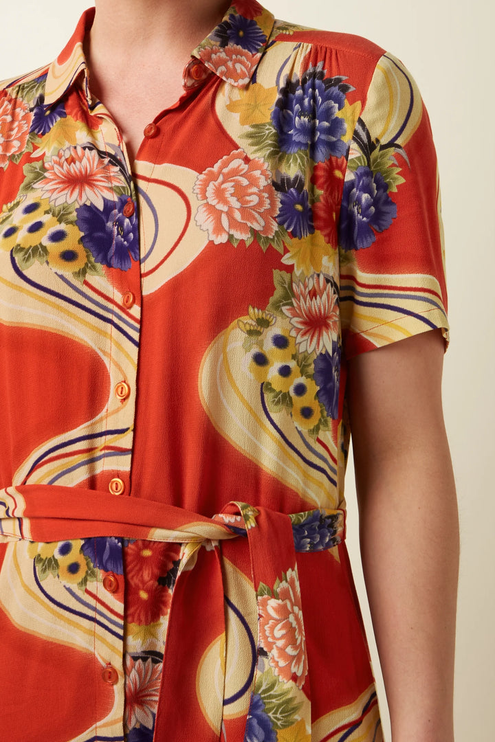 King Louie Olive Dress Ember - Retropiken