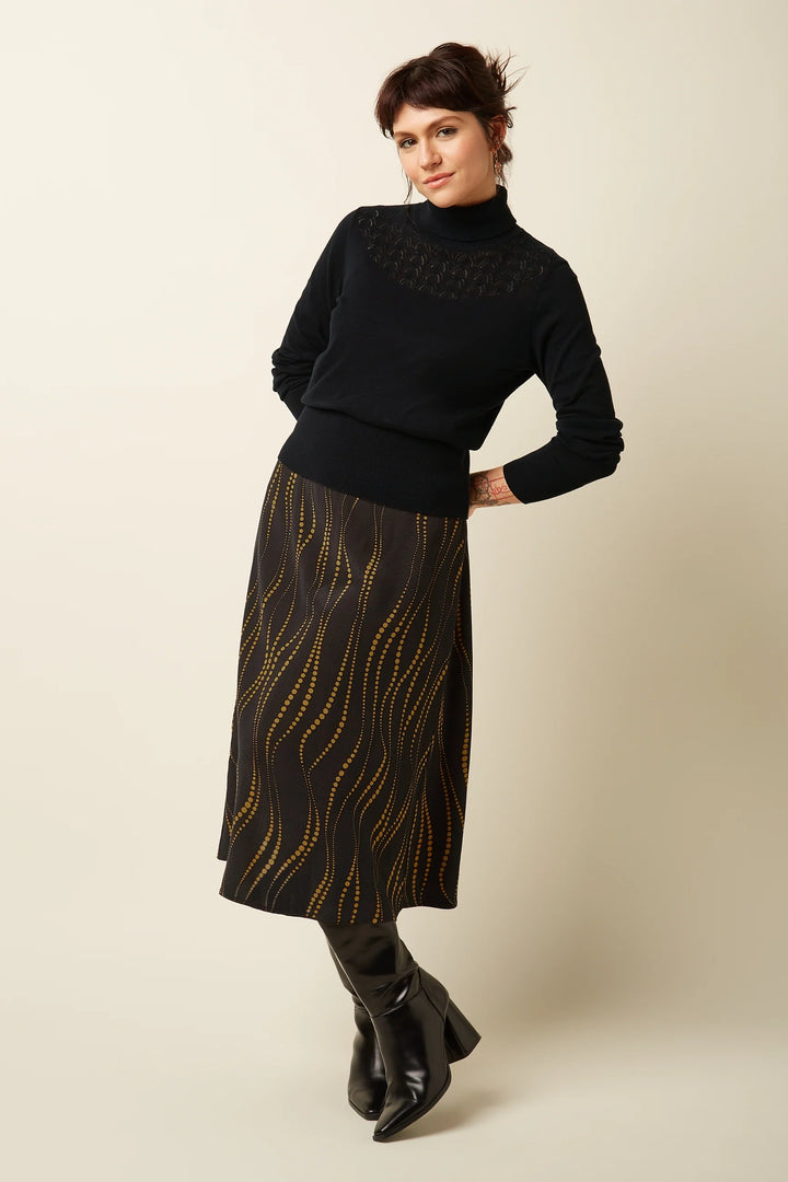 King Louie Juno Twirl Skjørt Sort - Retropiken