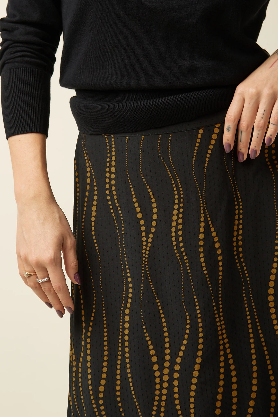 King Louie Juno Twirl Skjørt Sort - Retropiken