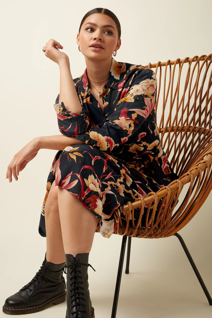 King Louie Olive Neve kjole - Retropiken