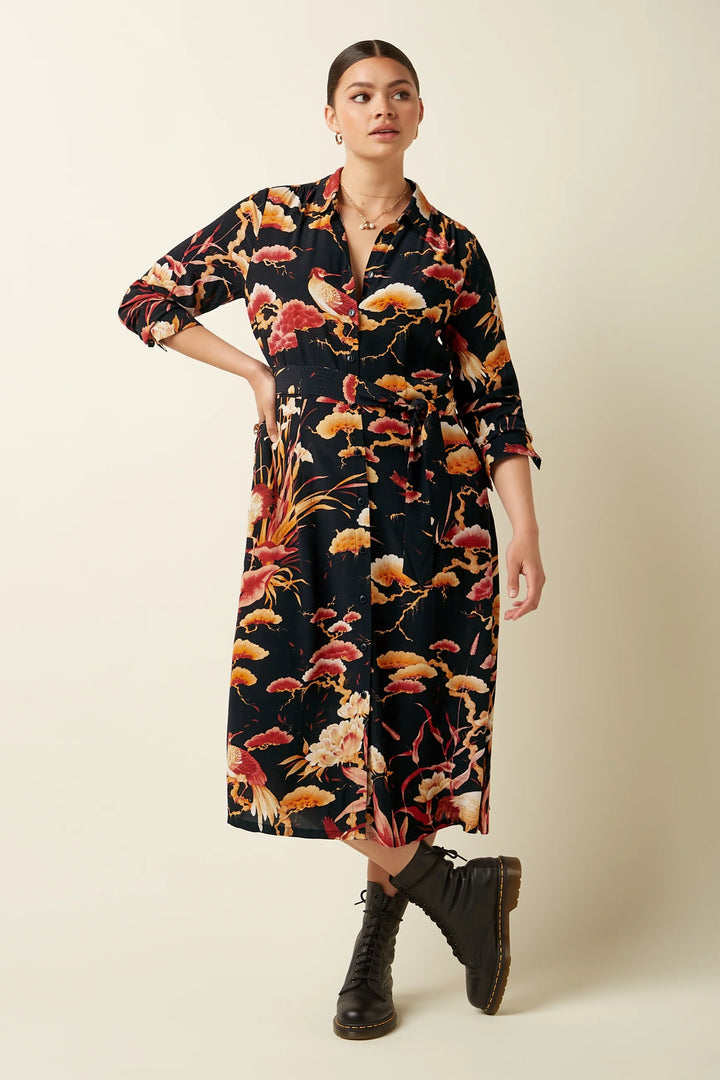 King Louie Olive Neve kjole - Retropiken