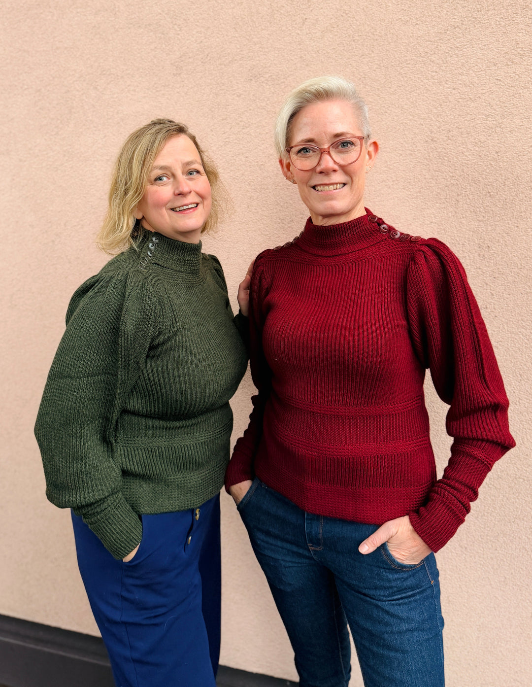 The Edwardian Cycling Genser Pine Green Mélange Ull