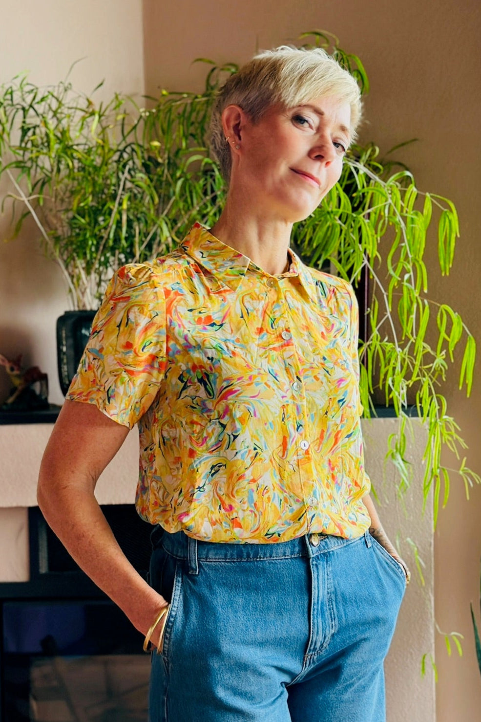 King Louie Maisie Blouse Laundrey - Retropiken