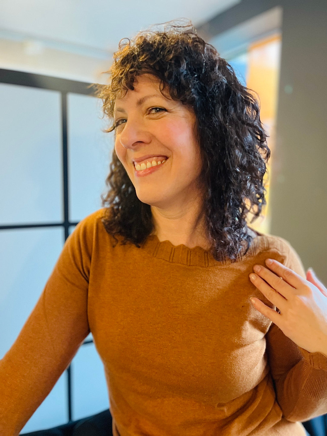 King Louie Audrey Maple Orange Genser - Retropiken