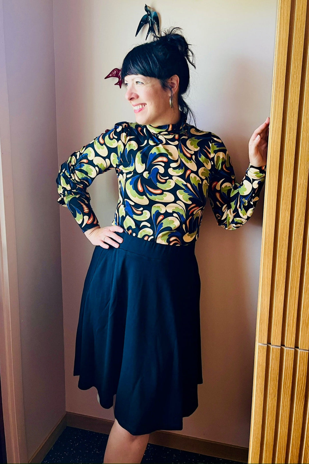 King Louie Serena Skirt Milano Crepe - Retropiken