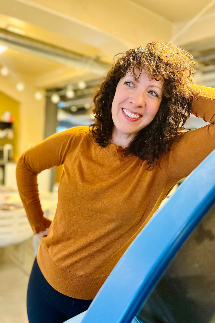 King Louie Audrey Maple Orange Genser - Retropiken