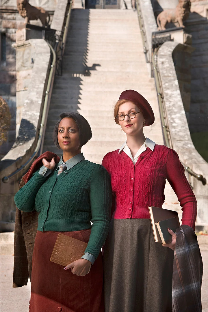 Emmy Design The Ice Skater Cardigan flaskegrønn - Retropiken