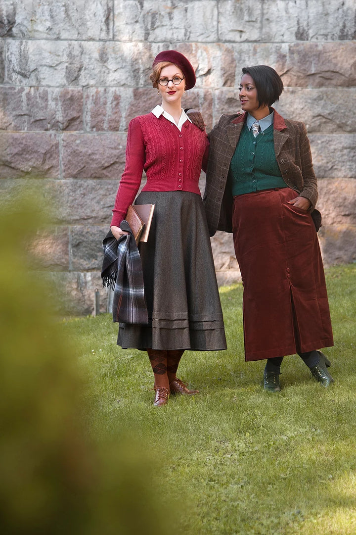 Emmy Design The Ice Skater Cardigan flaskegrønn - Retropiken