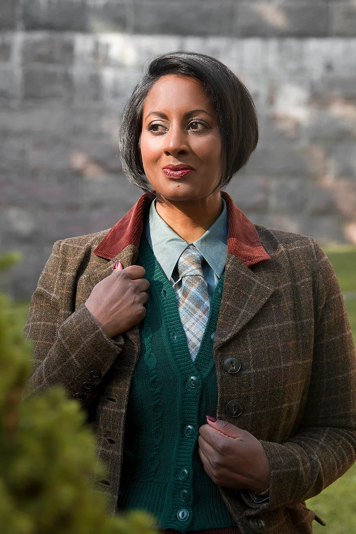 Emmy Design The Ice Skater Cardigan flaskegrønn - Retropiken