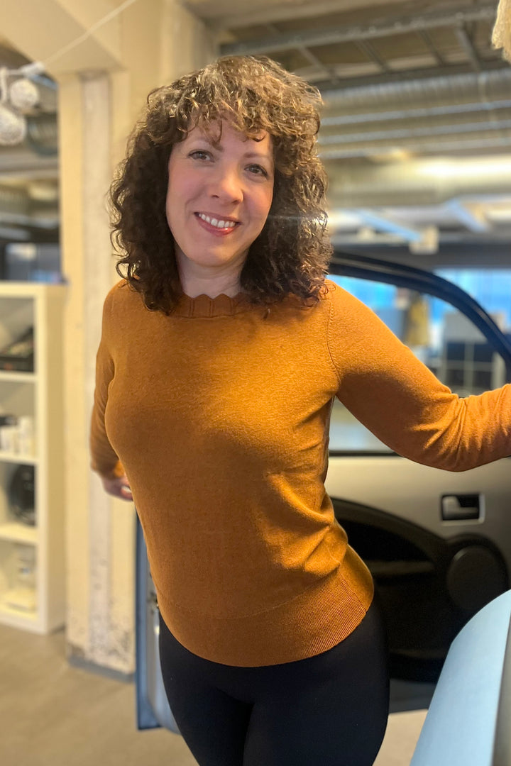 King Louie Audrey Maple Orange Genser - Retropiken