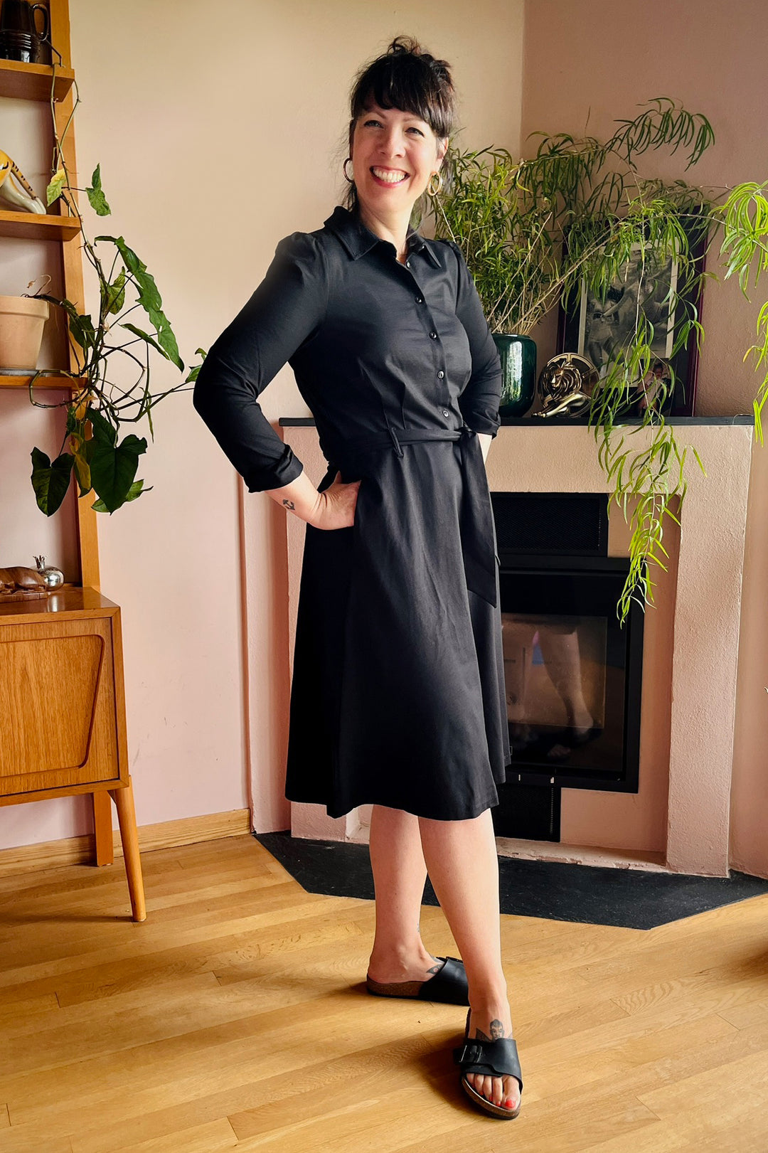 King Louie Sheeva Dress Viscose Classic Black - Retropiken