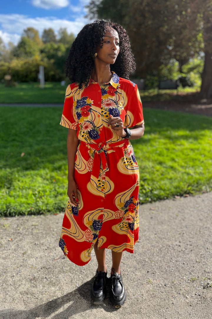 King Louie Olive Ember Kjole - Retropiken