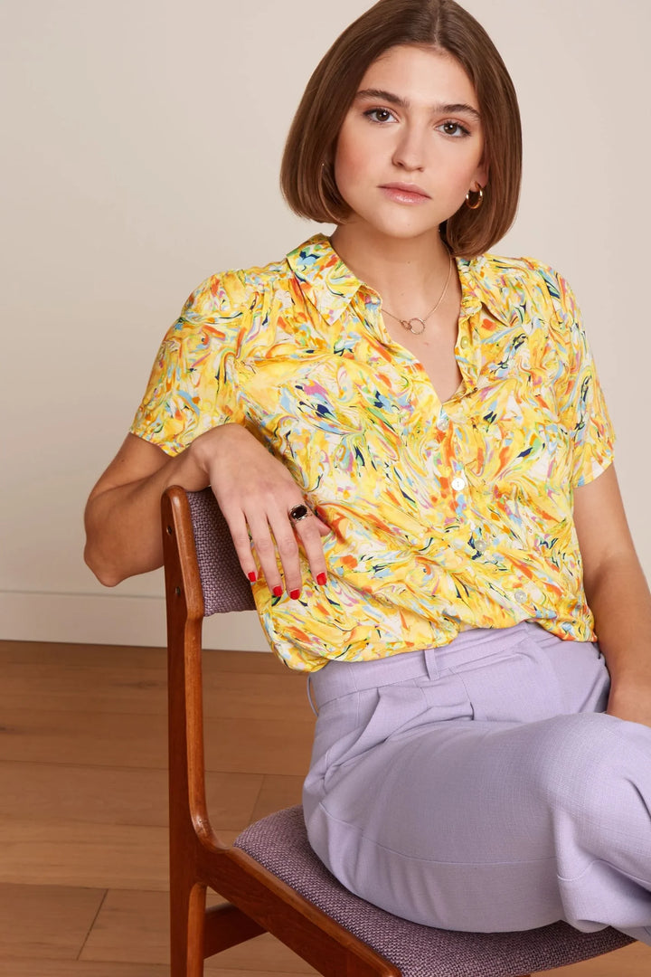 King Louie Maisie Blouse Laundrey - Retropiken
