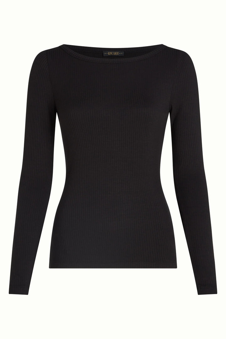 King Louie Lili Tee Uni Rib - Retropiken