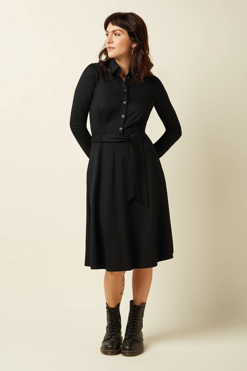 King Louie Sheeva Dress Viscose Classic Black - Retropiken