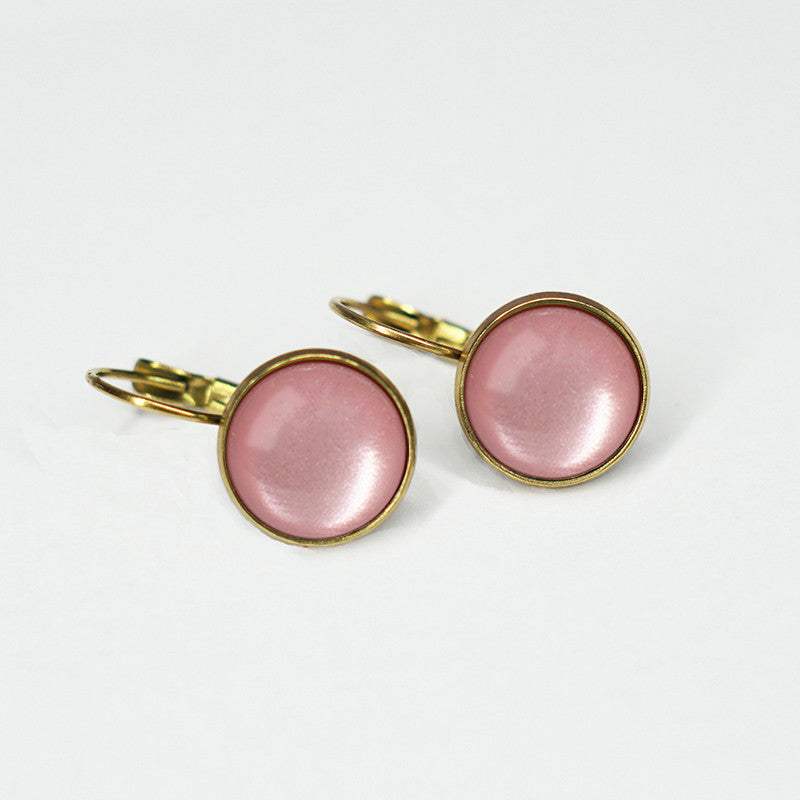 Urban Hippies Dots Old Pink GP Øredobber - Retropiken