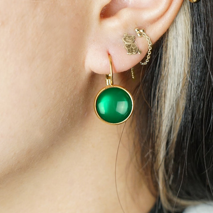 Urban Hippies Dots Emerald Green - Retropiken