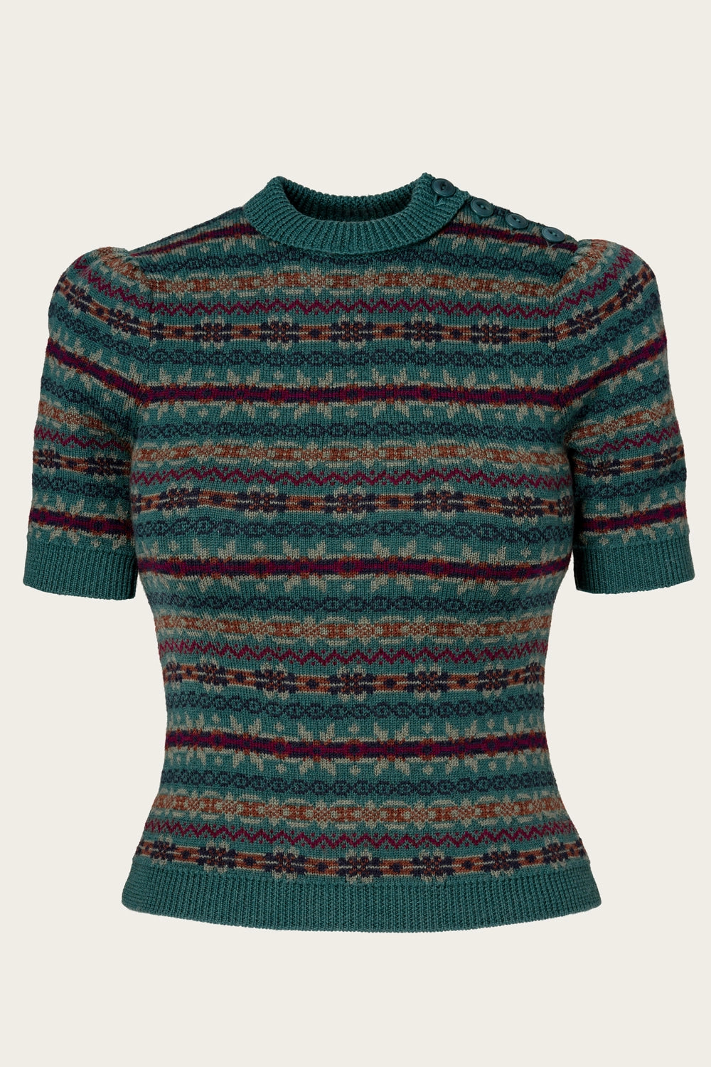 Emmy Design The Fairest Knit Top – Petroleum ull - Retropiken