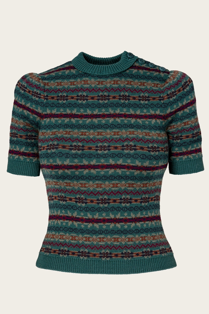 Emmy Design The Fairest Knit Top – Petroleum ull - Retropiken