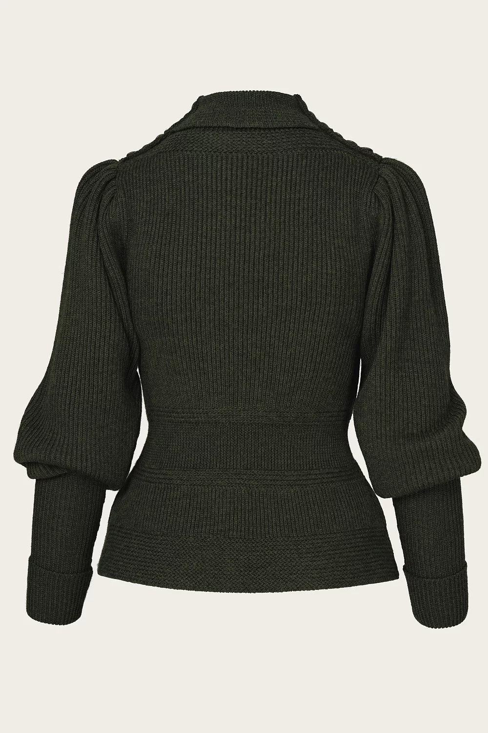 Emmy Design The Edwardian Cycling Genser Pine Green Mélange Ull - Retropiken