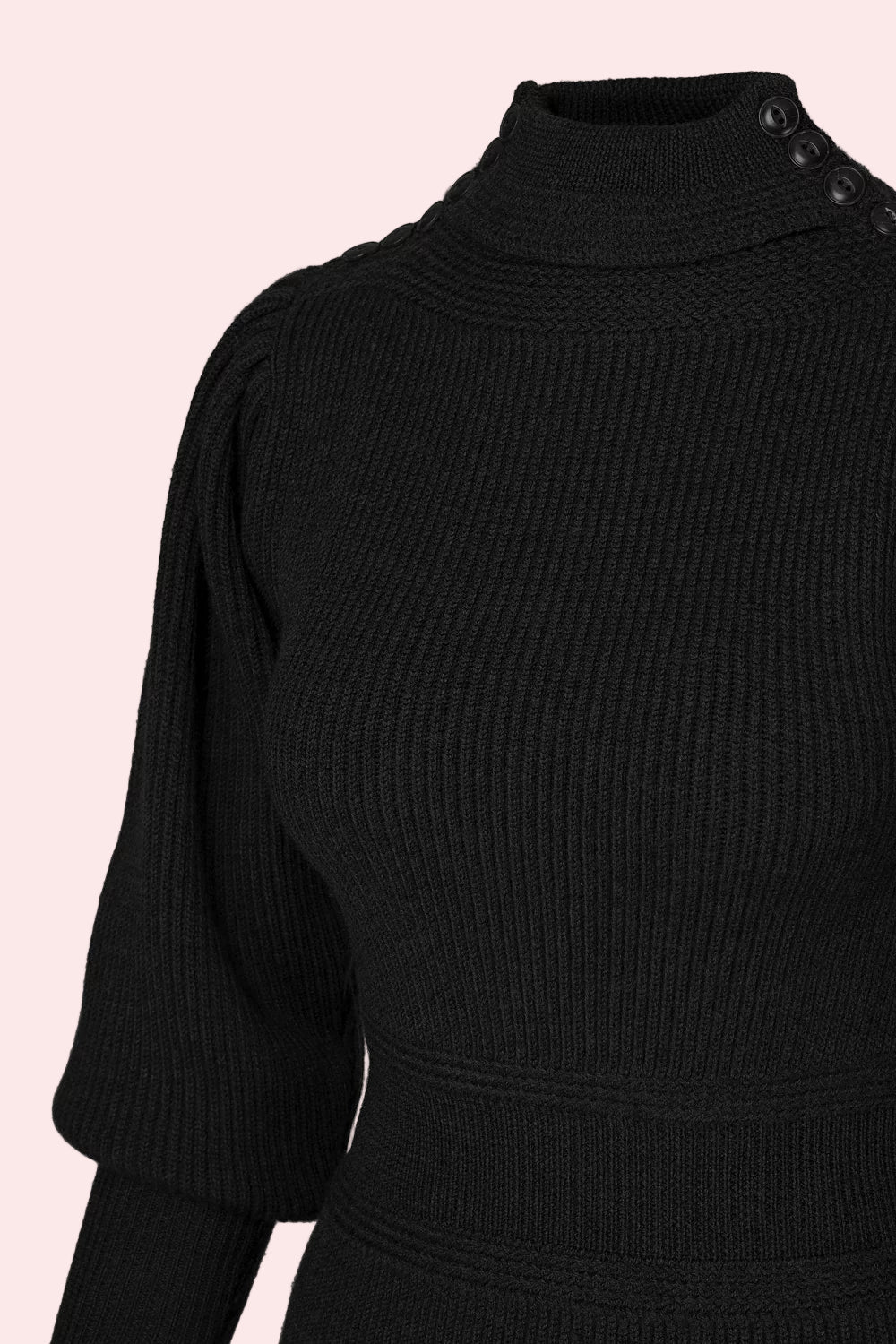 Emmy Design The Edwardian Cycling Genser - sort ull - Retropiken