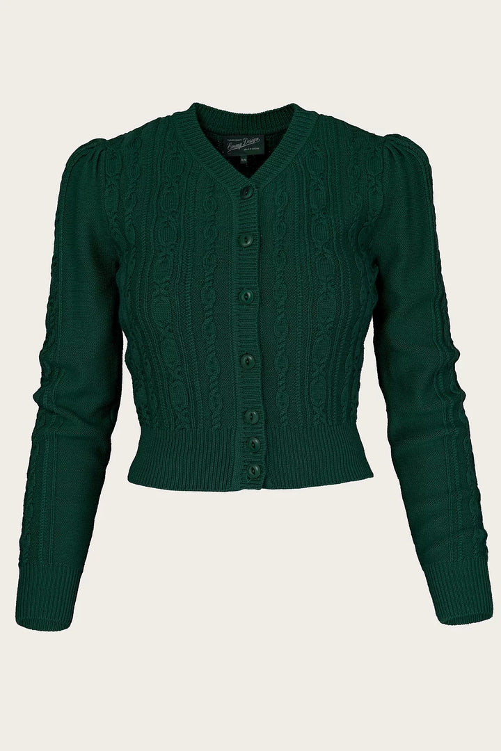 Emmy Design The Ice Skater Cardigan flaskegrønn - Retropiken
