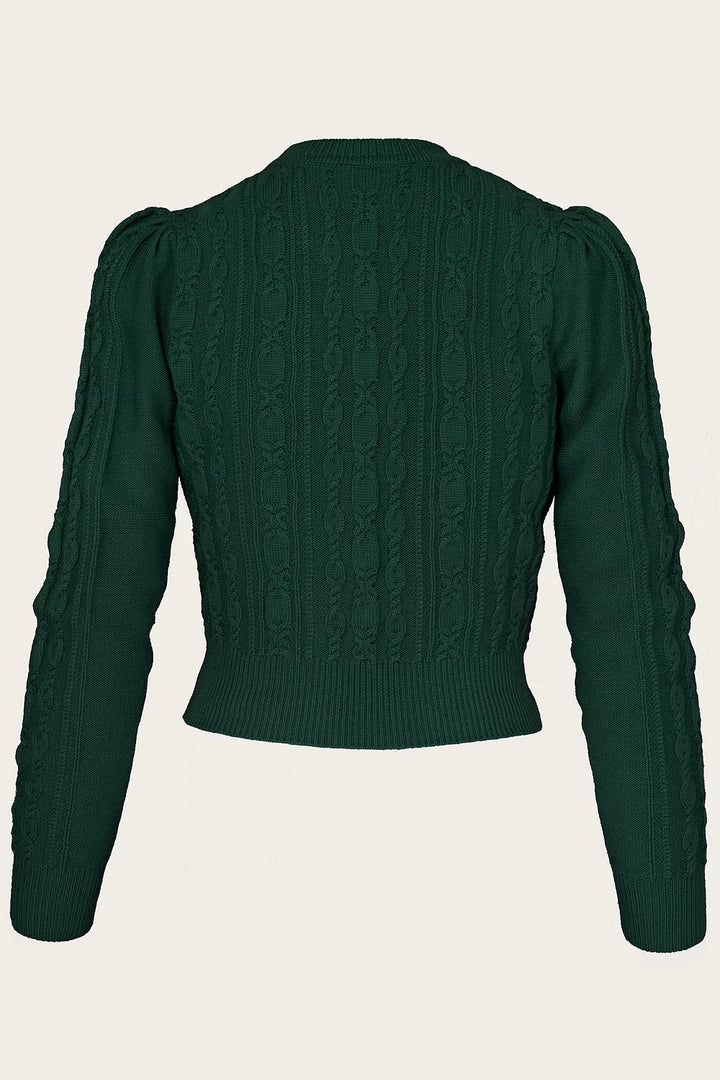 Emmy Design The Ice Skater Cardigan flaskegrønn - Retropiken