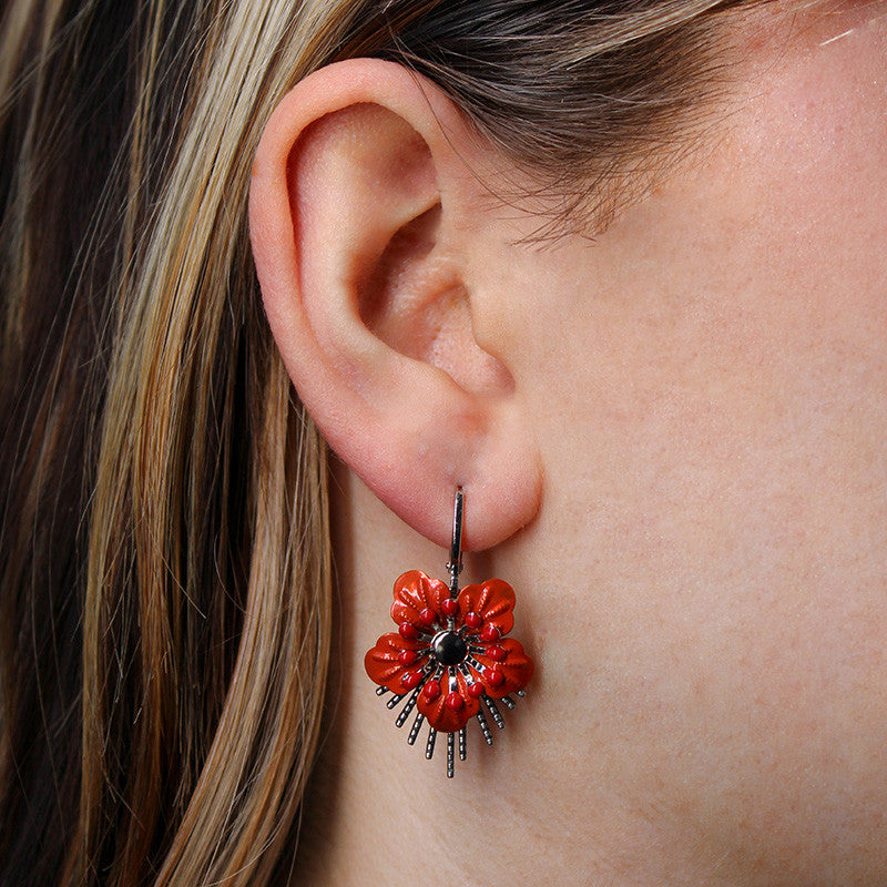Raio Øredobber Orange/Red
