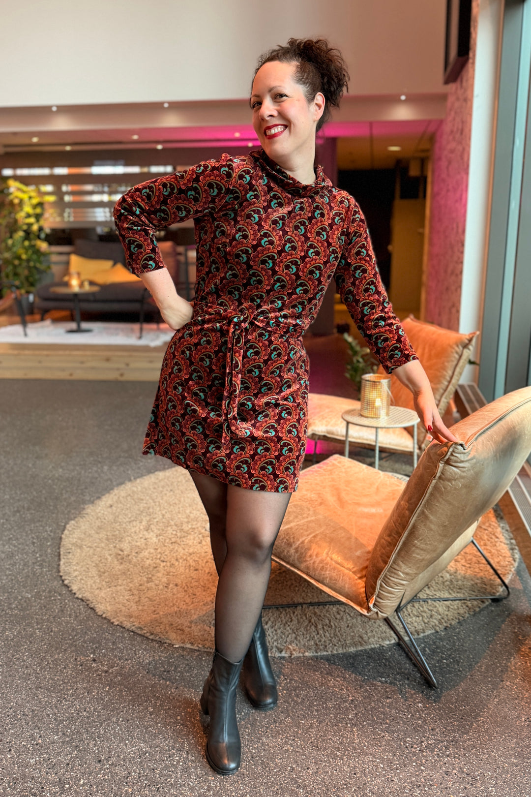 King Louie Dita Winkle Kjole - Retropiken