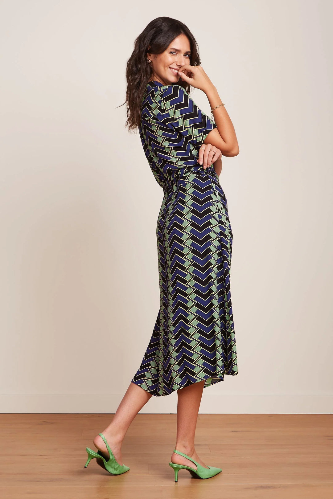 Olive Caen Midi Kjole