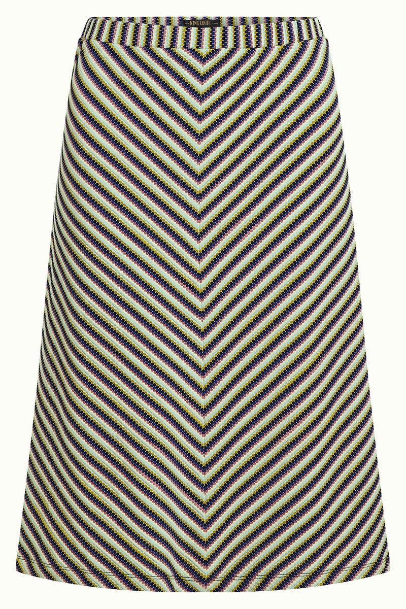 King Louie Juno Bee Bop Stripe Skirt - Retropiken