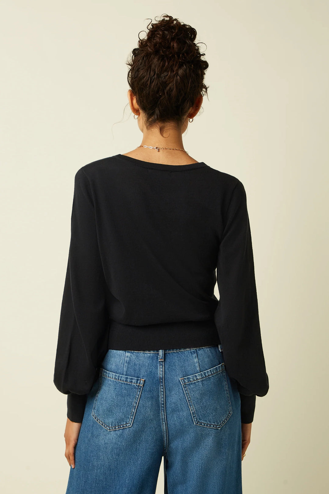 Bell Top Genser Sort