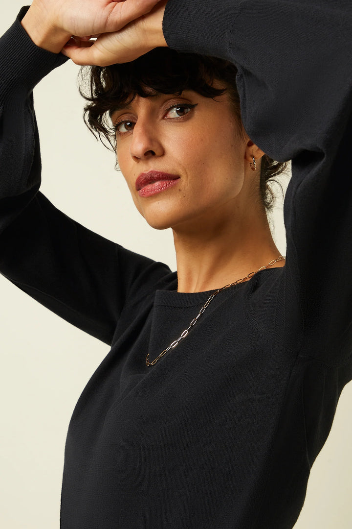 Bell Top Genser Sort