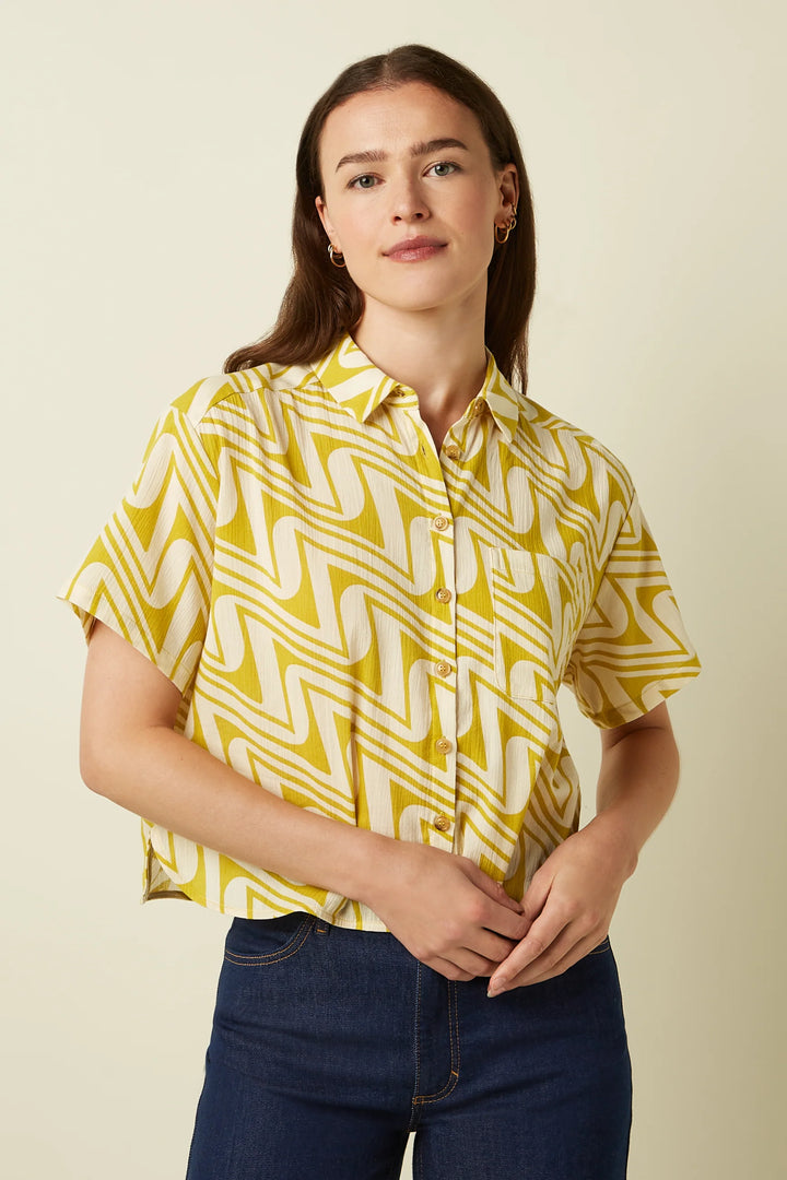 King Louie Evelina Laguna Bluse - Retropiken