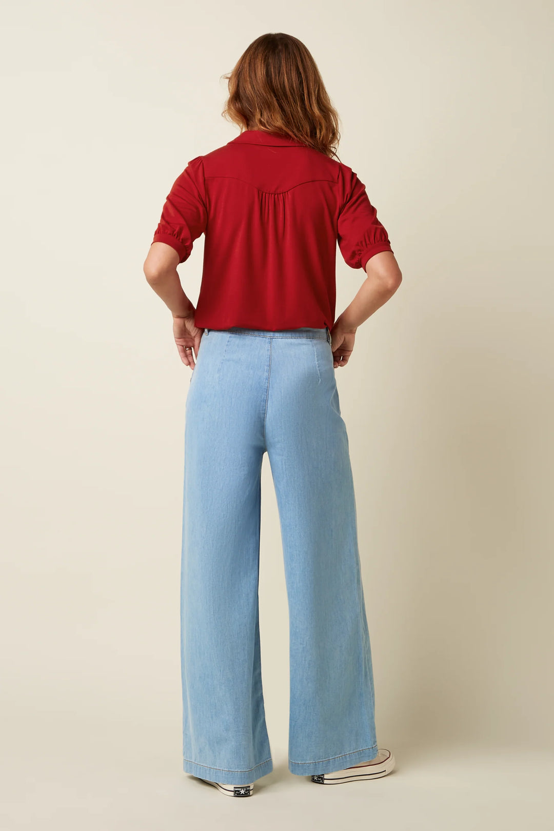 King Louie Carina Tulum Bluse Chili Rød - Retropiken