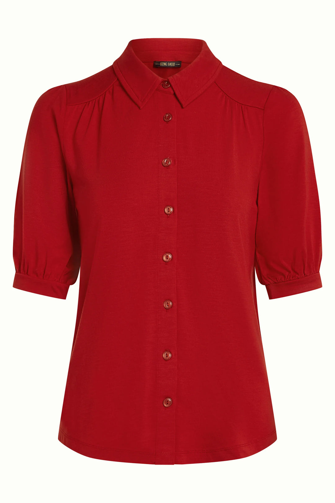 King Louie Carina Tulum Bluse Chili Rød - Retropiken