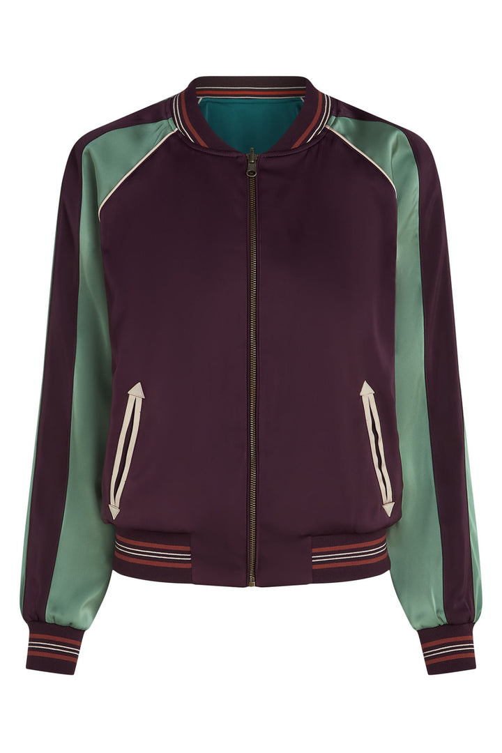 Dusk Satin Bomber Jacket