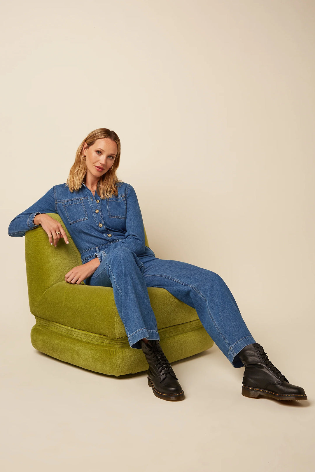 Tania Stone Denim Jumpsuit