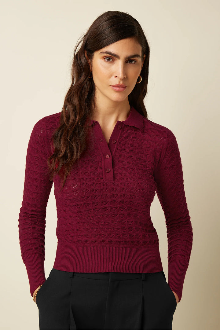 Avel Knit Polo Top