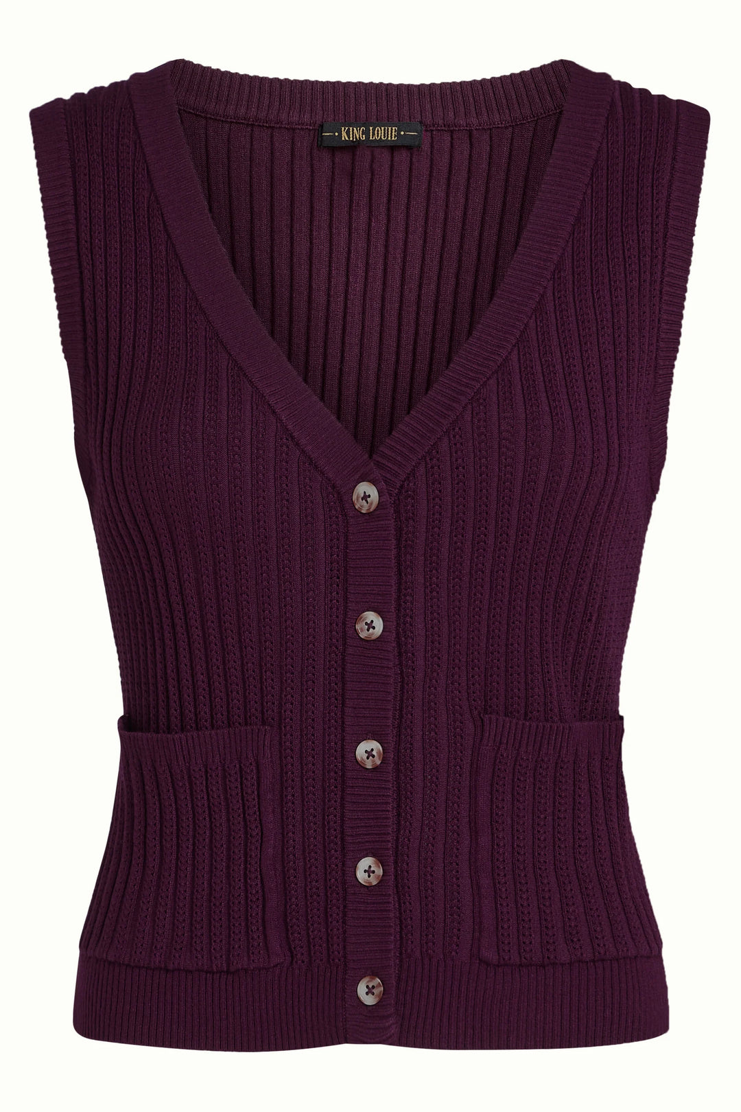 Button V Match Knit Spencer