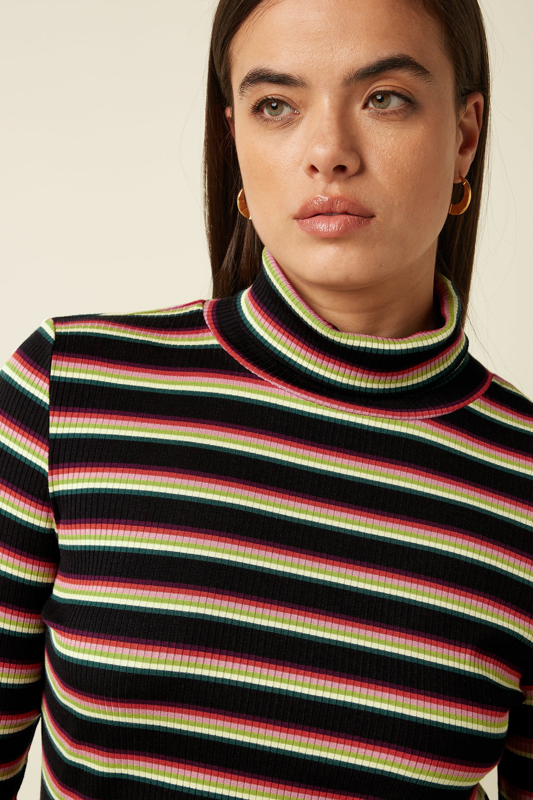 Rollneck Top Lottie Stripe