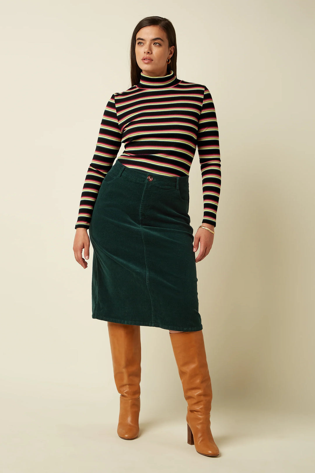 Rollneck Top Lottie Stripe