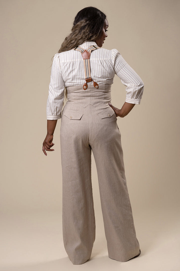 The Miss Fancy Pants Slacks Sand White