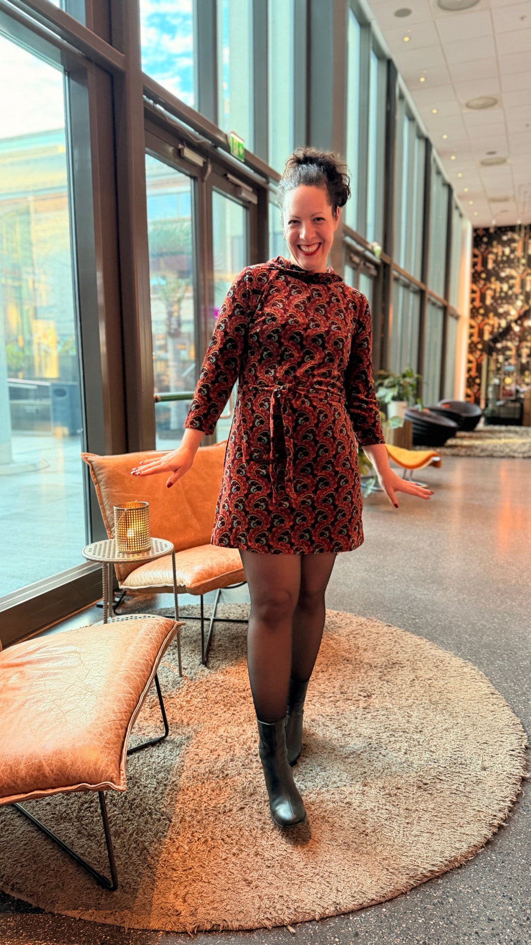 King Louie Dita Winkle Kjole - Retropiken